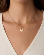 Vintage Heart Alphabet Parker Charm - P || option::18K Gold Plated, P