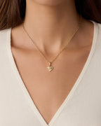 Vintage Heart Alphabet Parker Charm - R || option::18K Gold Plated, R