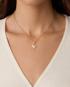 Vintage Heart Alphabet Parker Charm - V || option::18K Gold Plated, V