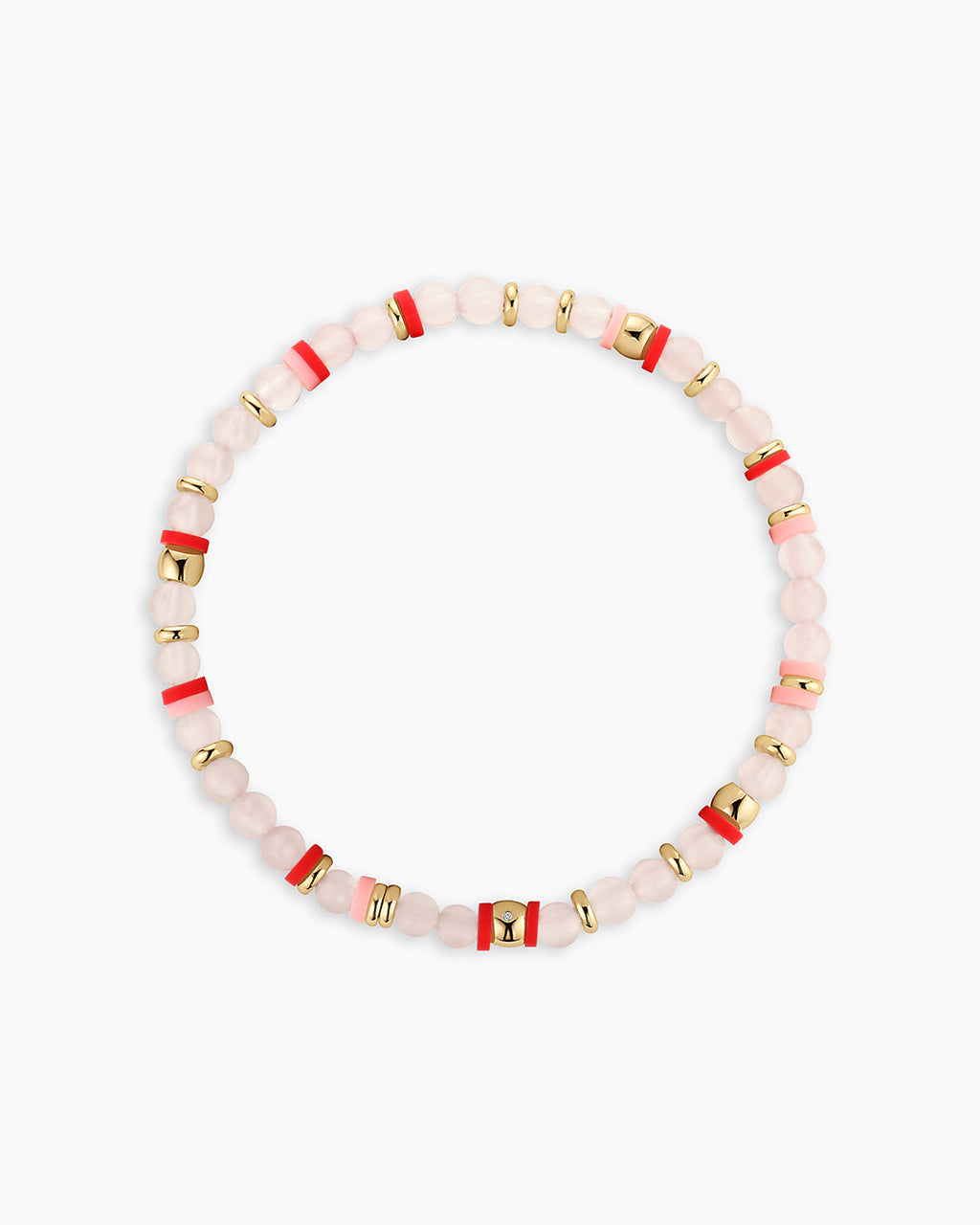 Power Gemstone Harbor Bracelet - Rose Quartz || option::18K Gold Plated, Rose Quartz - Love