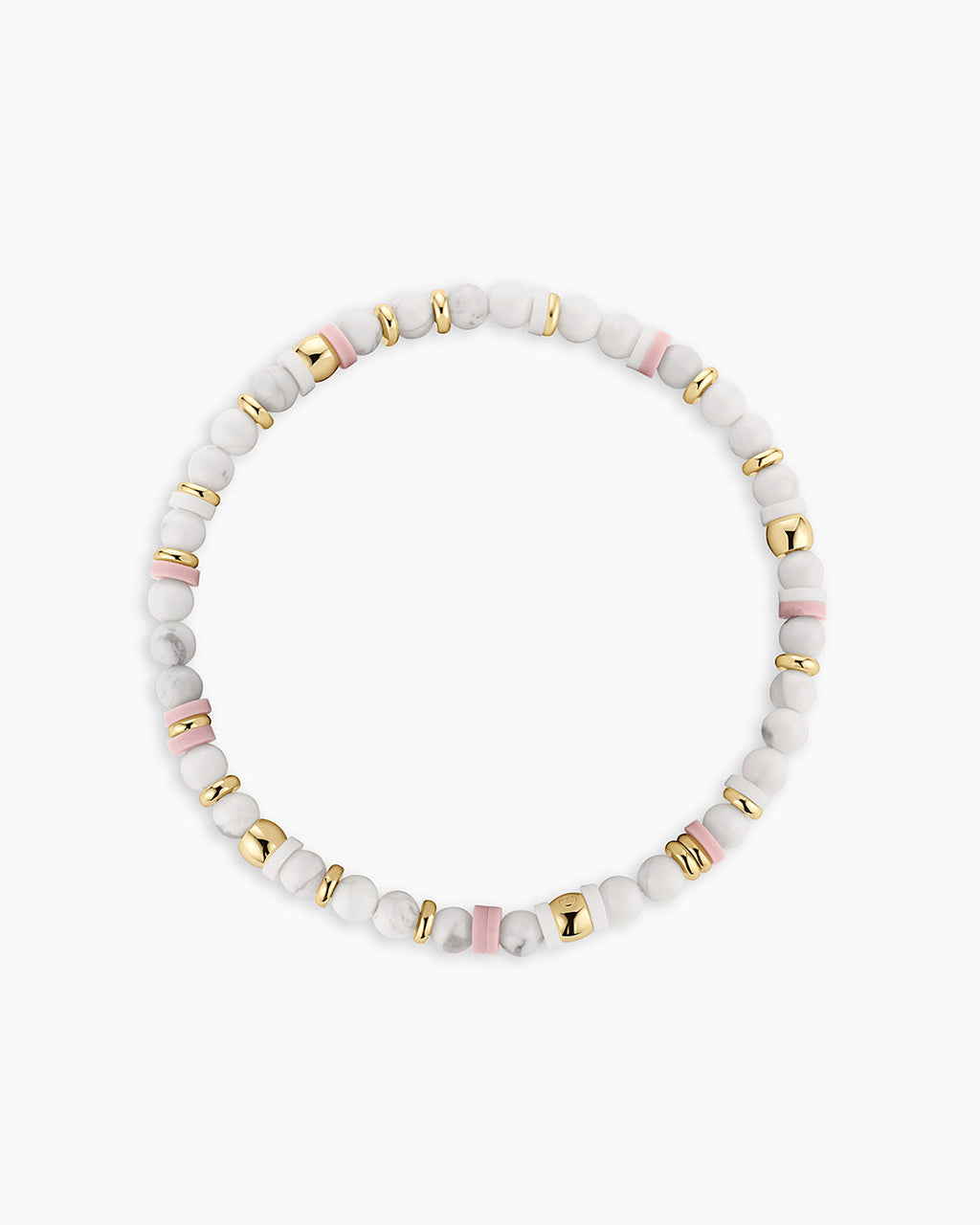 Power Gemstone Harbor Bracelet - Howlite || option::18K Gold Plated, Howlite - Calming