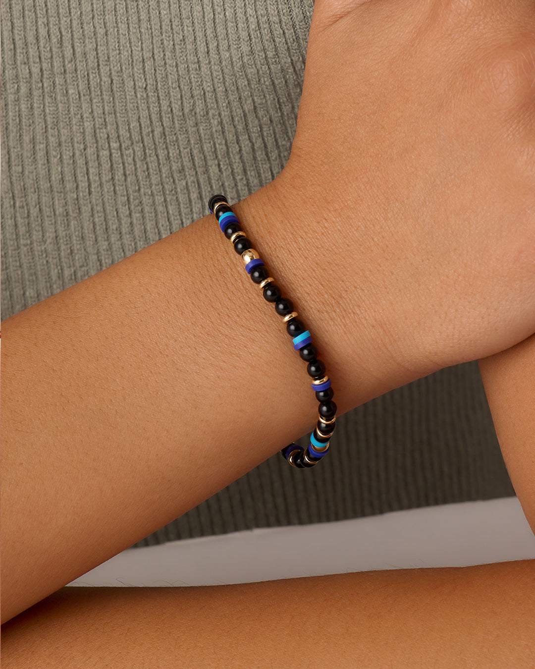 Power Gemstone Harbor Bracelet - Black Onyx || option::18K Gold Plated, Black Onyx - Protection