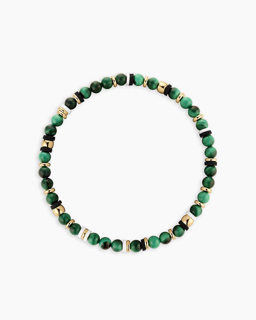 Power Gemstone Harbor Bracelet - Malachite || option::18K Gold Plated, Malachite - Travel
