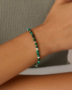 Power Gemstone Harbor Bracelet - Malachite || option::18K Gold Plated, Malachite - Travel
