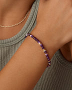 Power Gemstone Harbor Bracelet - Amethyst || option::18K Gold Plated, Amethyst - Tranquility