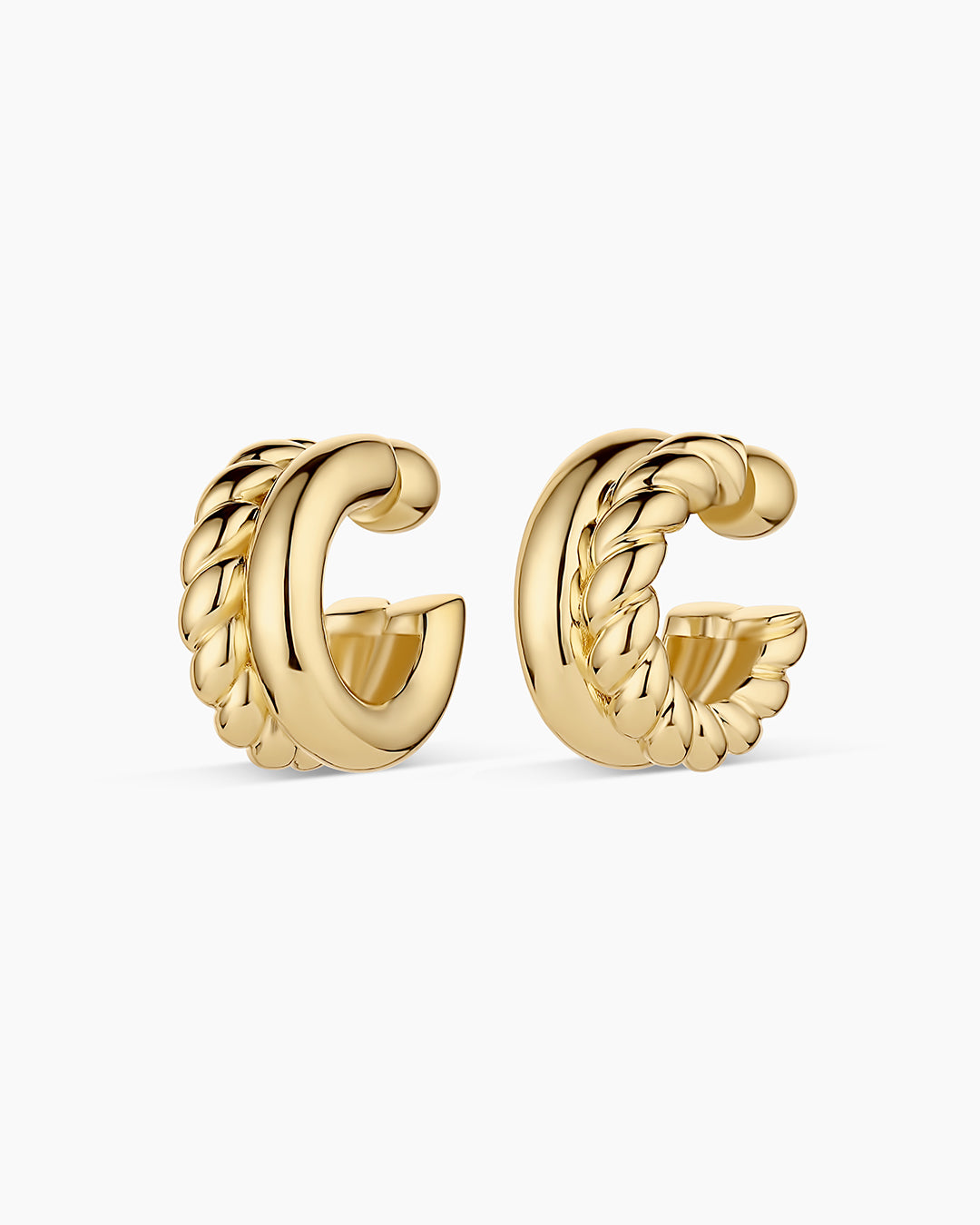 Crew Stacked Hoops || option::18K Gold Plated