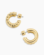 Crew Stacked Hoops || option::18K Gold Plated