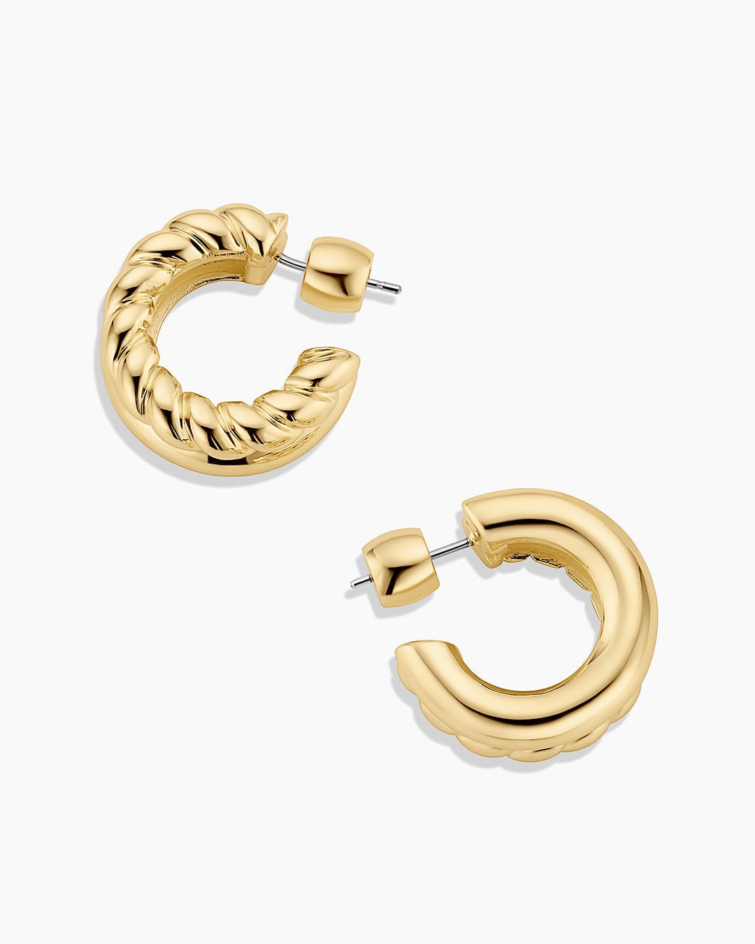 Crew Stacked Hoops || option::18K Gold Plated