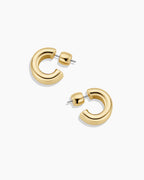 Lou Stacked Huggies || option::18K Gold Plated