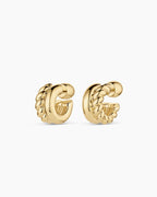 Crew Stacked Huggies || option::18K Gold Plated