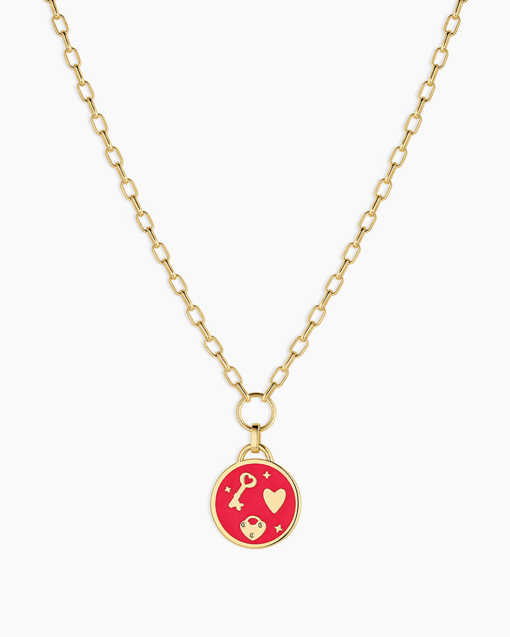 Love U Coin Necklace || option::18K Gold Plated