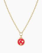 Love U Coin Necklace || option::18K Gold Plated