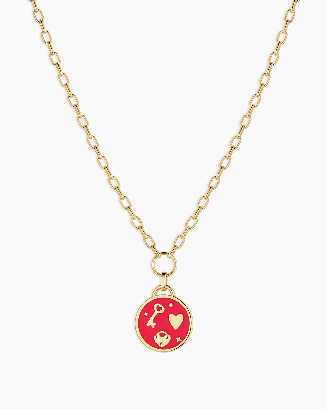 Love U Coin Necklace || option::18K Gold Plated