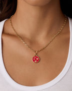 Love U Coin Necklace || option::18K Gold Plated