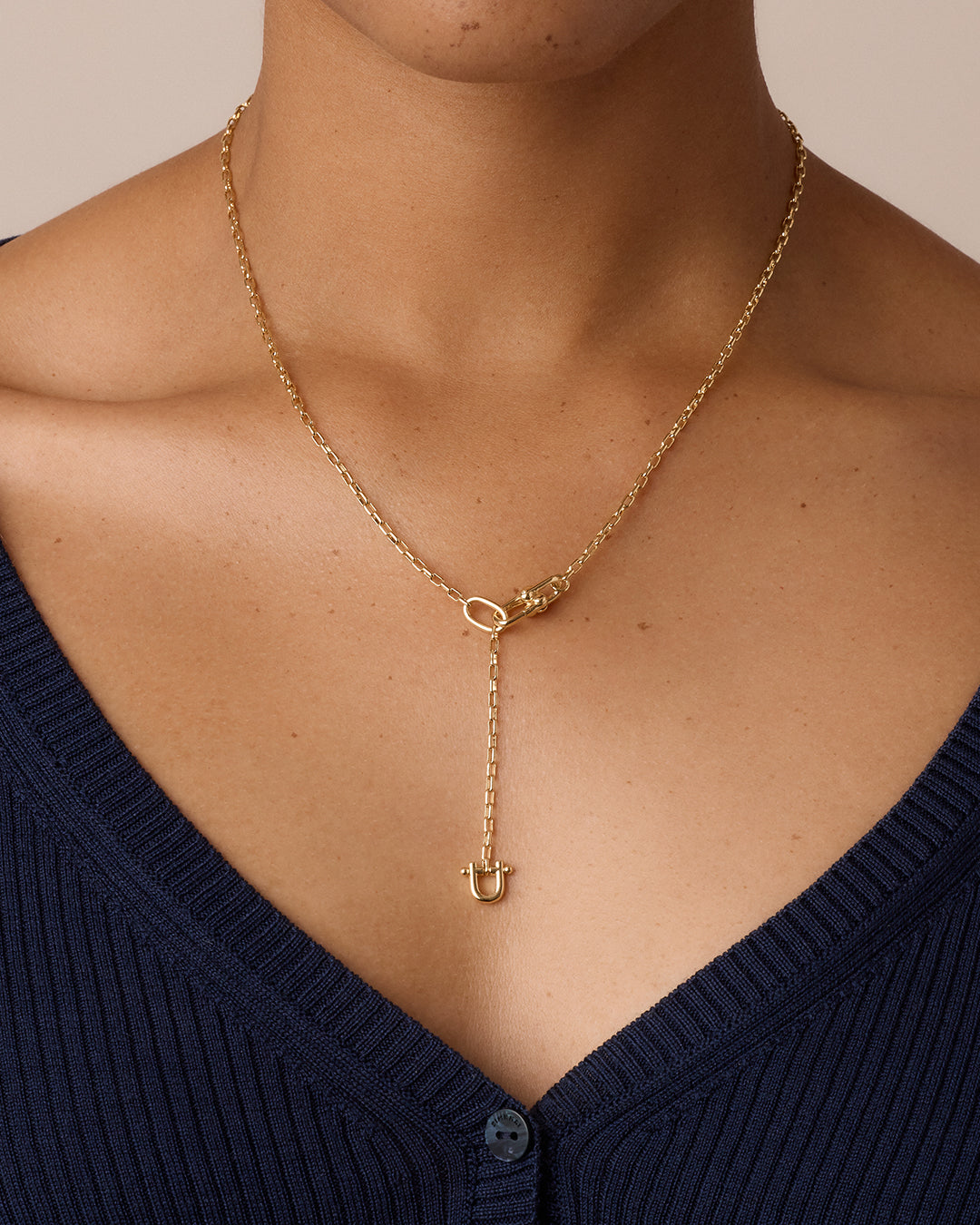 Atlas Delicate Lariat || option::18K Gold Plated
