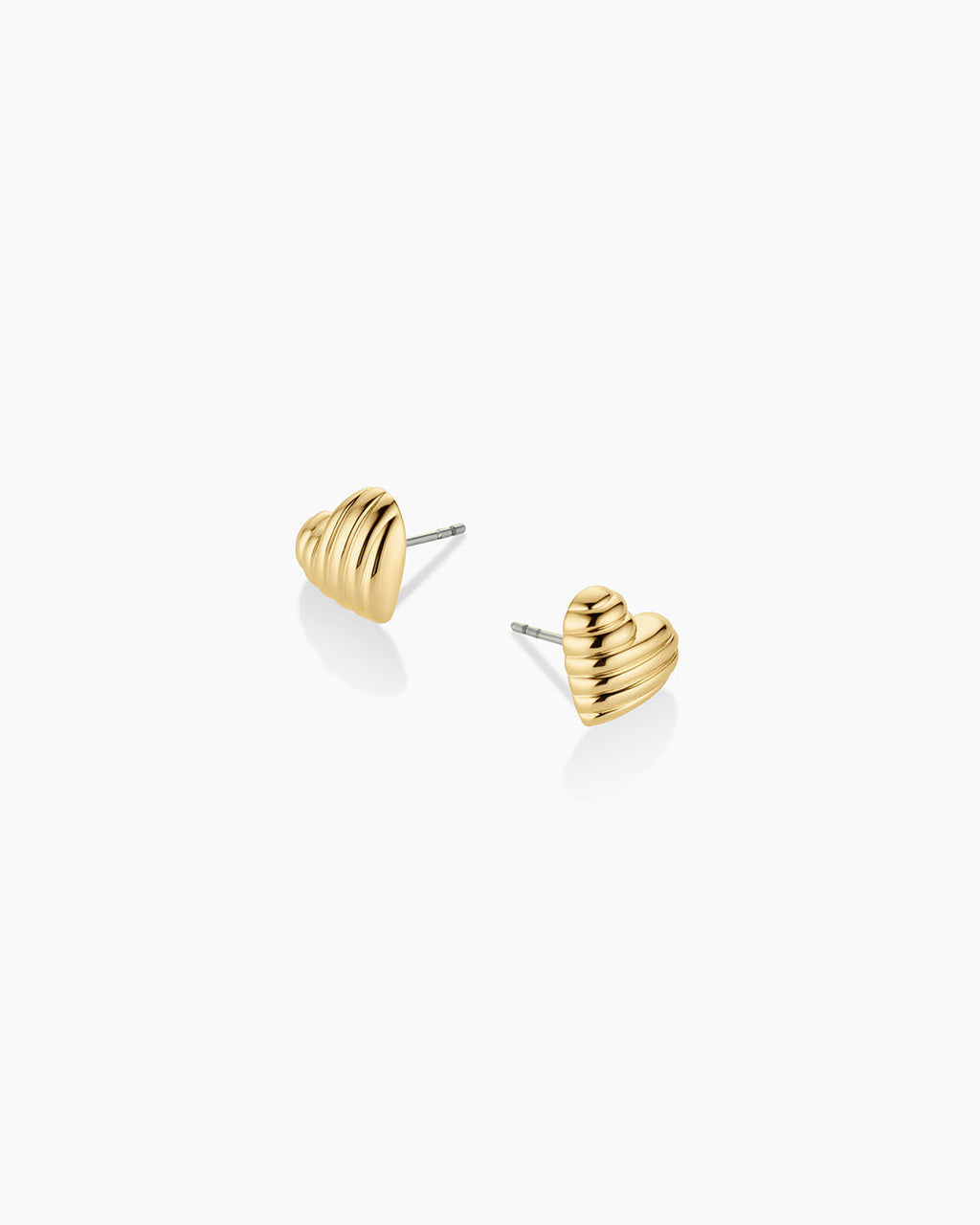 Campbell Heart Studs || option::18K Gold Plated