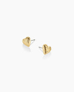 Campbell Heart Studs || option::18K Gold Plated