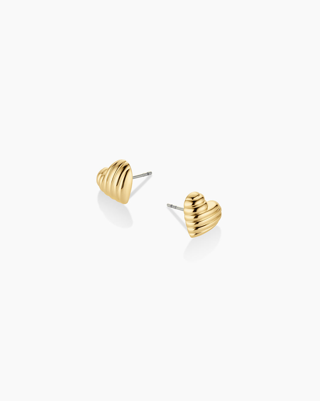 Campbell Heart Studs || option::18K Gold Plated