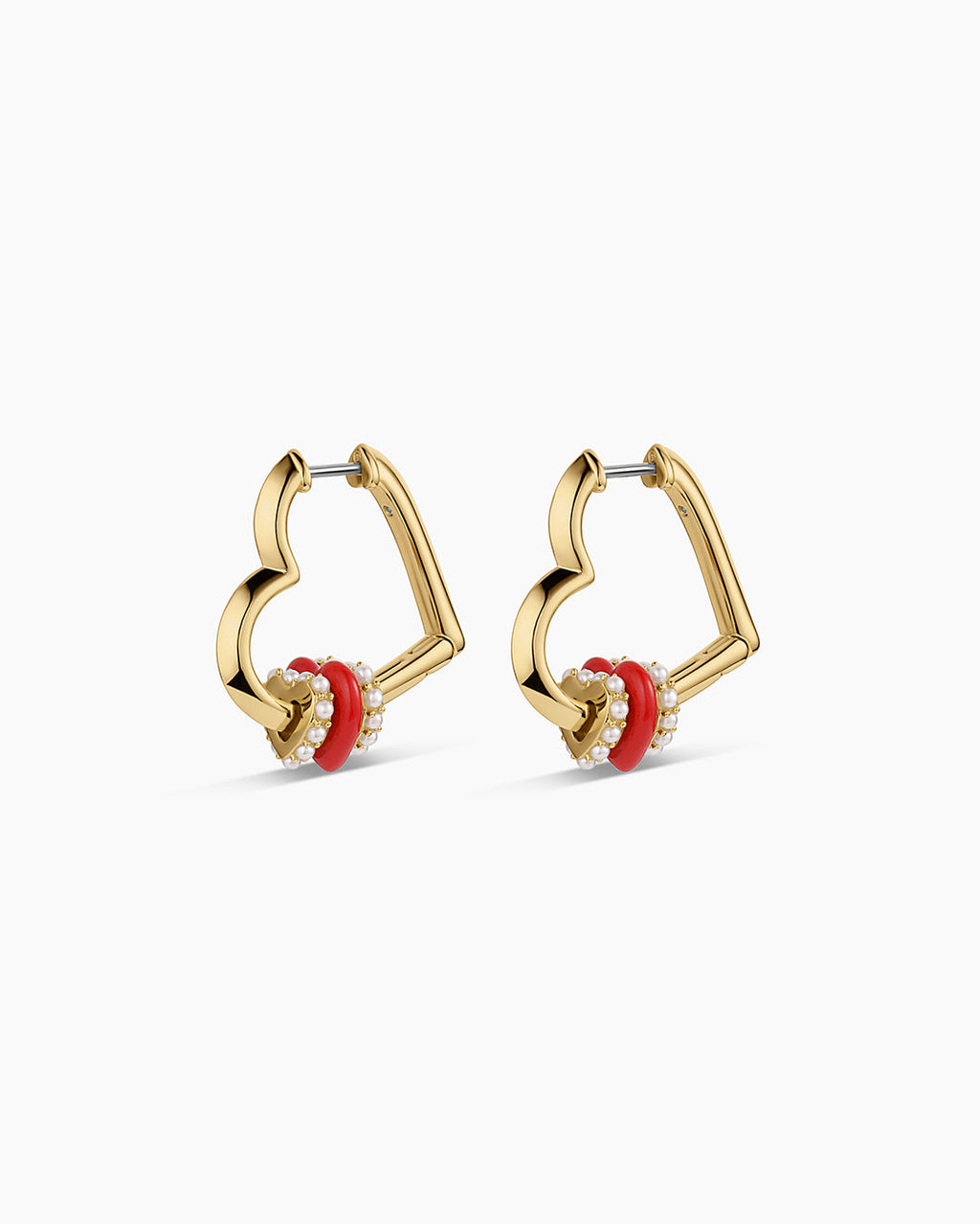Love Pearl Hoops || option::18K Gold Plated