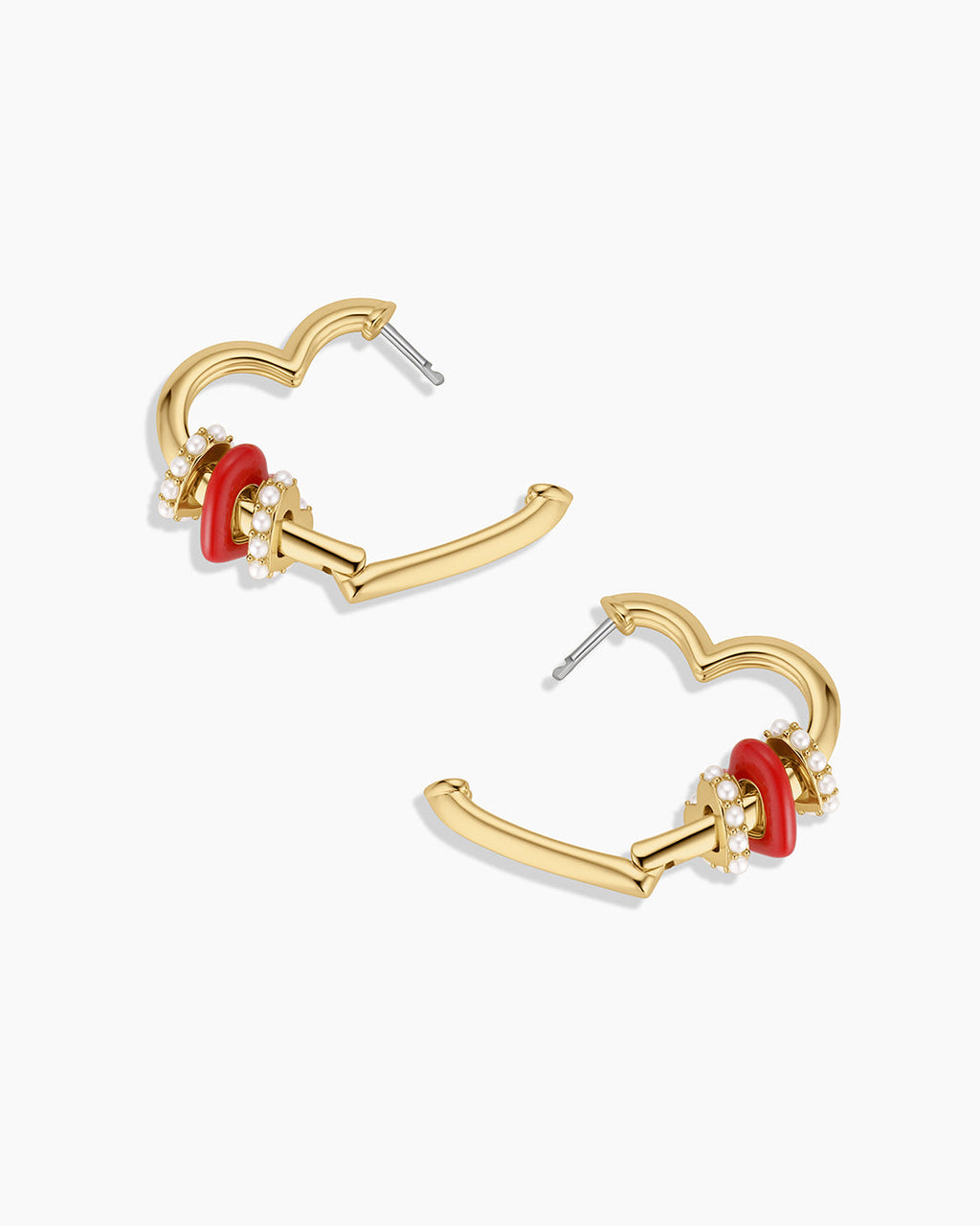 Love Pearl Hoops || option::18K Gold Plated