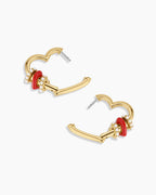 Love Pearl Hoops || option::18K Gold Plated