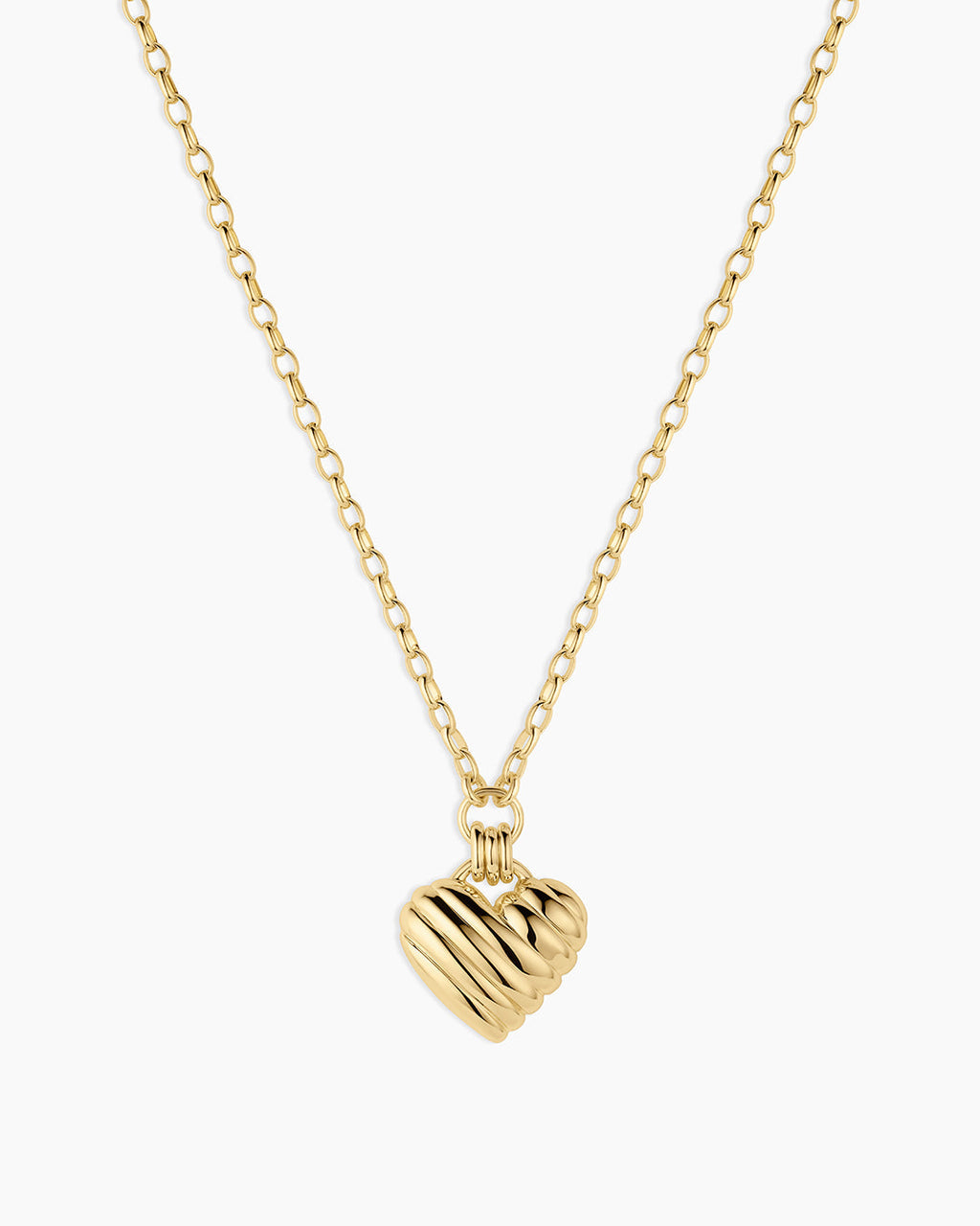 Campbell Heart Pendant Necklace || option::18K Gold Plated
