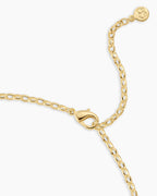 Campbell Heart Charm Necklace || option::18K Gold Plated, Blue