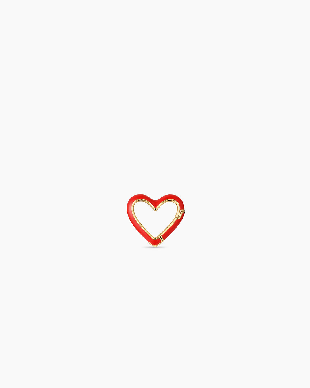 Heart Carabiner Charm || option::18K Gold Plated, Red