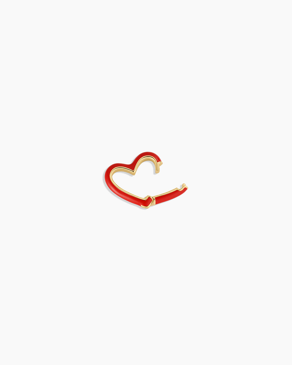 Heart Carabiner Charm || option::18K Gold Plated, Red