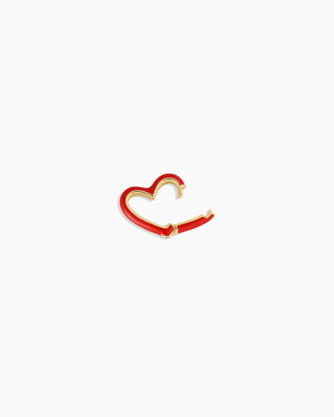 Heart Carabiner Charm || option::18K Gold Plated, Red