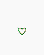 Heart Carabiner Charm || option::18K Gold Plated, Green