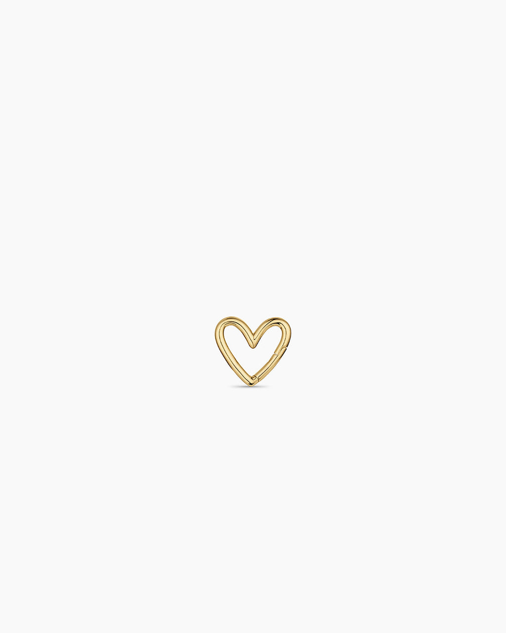 Delicate Heart Carabiner Charm || option::18K Gold Plated
