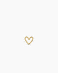Delicate Heart Carabiner Charm || option::18K Gold Plated