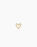 Delicate Heart Carabiner Charm || option::18K Gold Plated