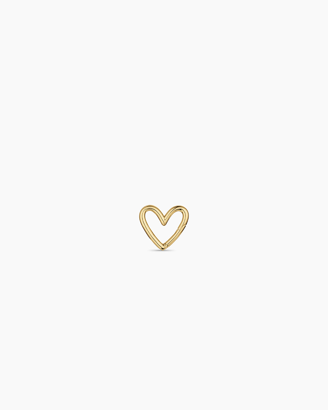 Delicate Heart Carabiner Charm || option::18K Gold Plated