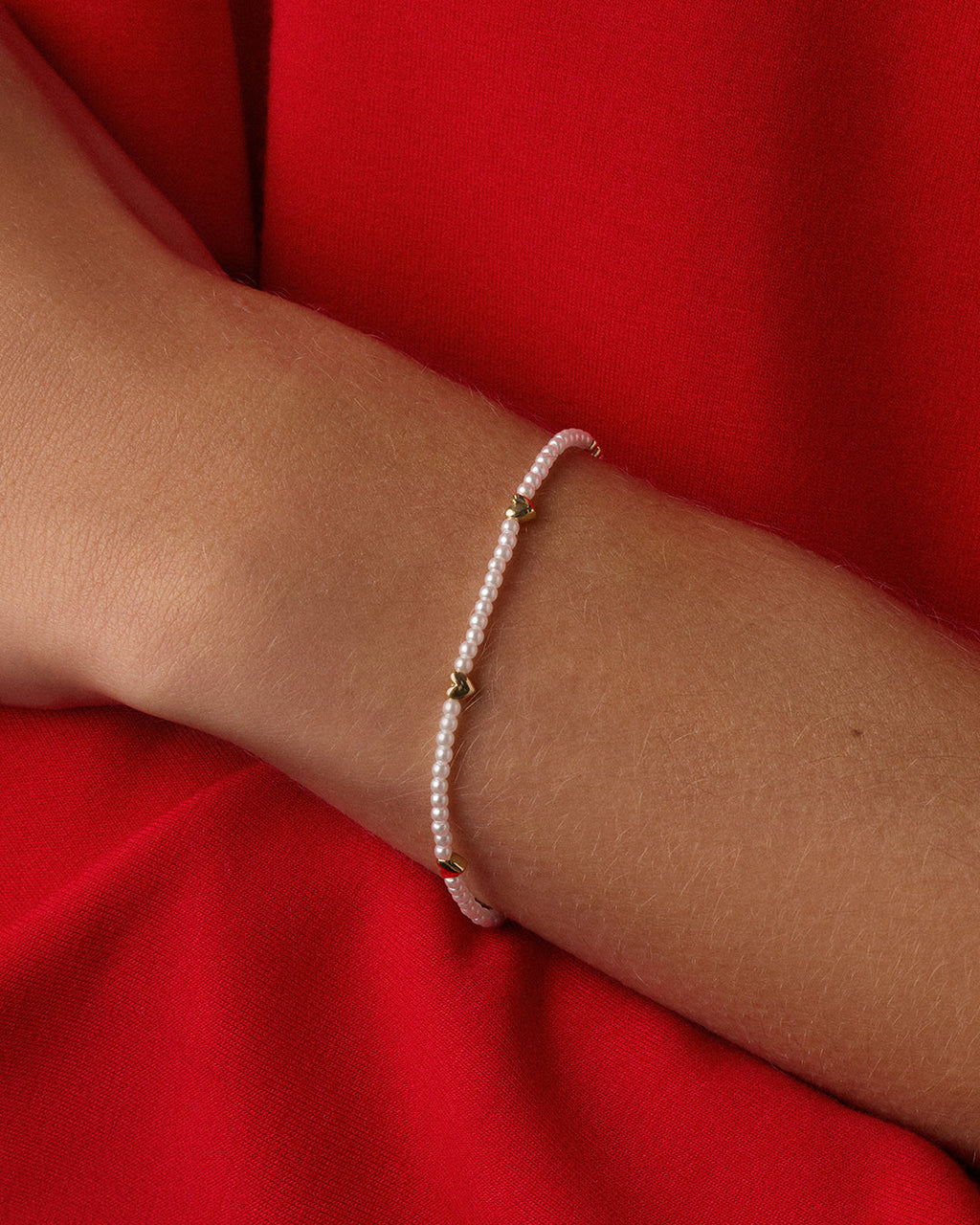 Amour Pearl Bracelet || option::18K Gold Plated