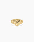Campbell Heart Ring || option::18K Gold Plated