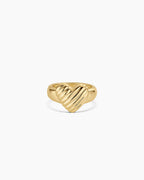 Campbell Heart Ring || option::18K Gold Plated