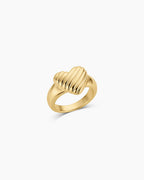 Campbell Heart Ring || option::18K Gold Plated