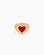 Love Pearl Ring || option::18K Gold Plated