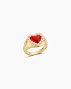 Love Pearl Ring || option::18K Gold Plated