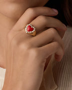 Love Pearl Ring || option::18K Gold Plated
