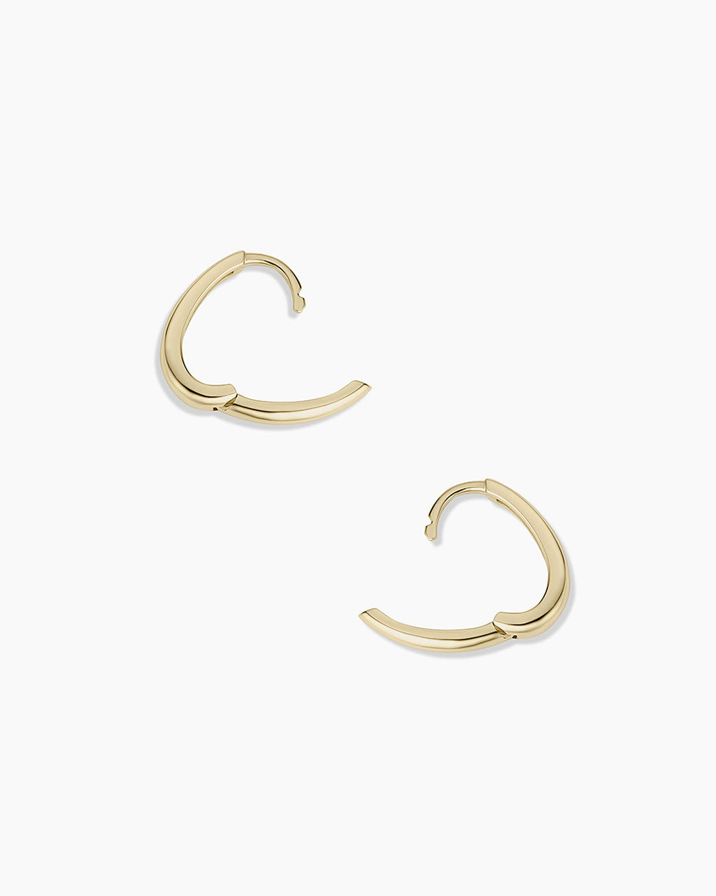 14K Gold Everyday Oval Huggies || option::14K Solid Gold, 12mm