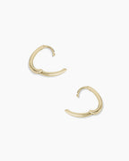 14K Gold Everyday Oval Huggies || option::14K Solid Gold, 12mm