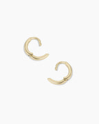 14K Gold Everyday Oval Huggies || option::14K Solid Gold, 9mm