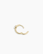 Lab Grown Diamond Solitaire Single Huggie || option::14K Solid Gold