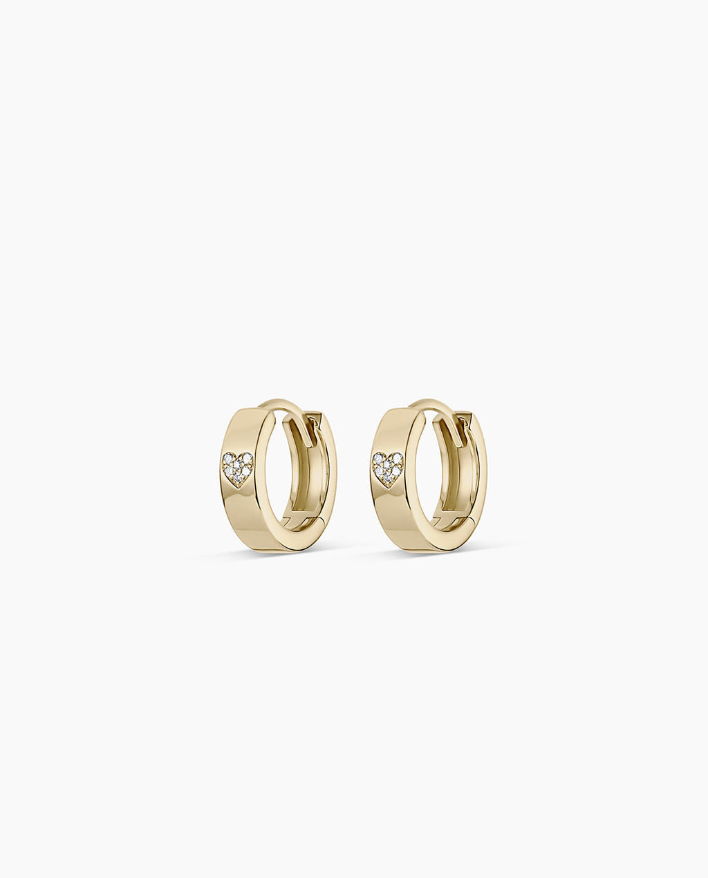 Diamond Love Rose Huggies || option::14K Solid Gold