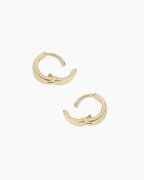 Diamond Love Rose Huggies || option::14K Solid Gold