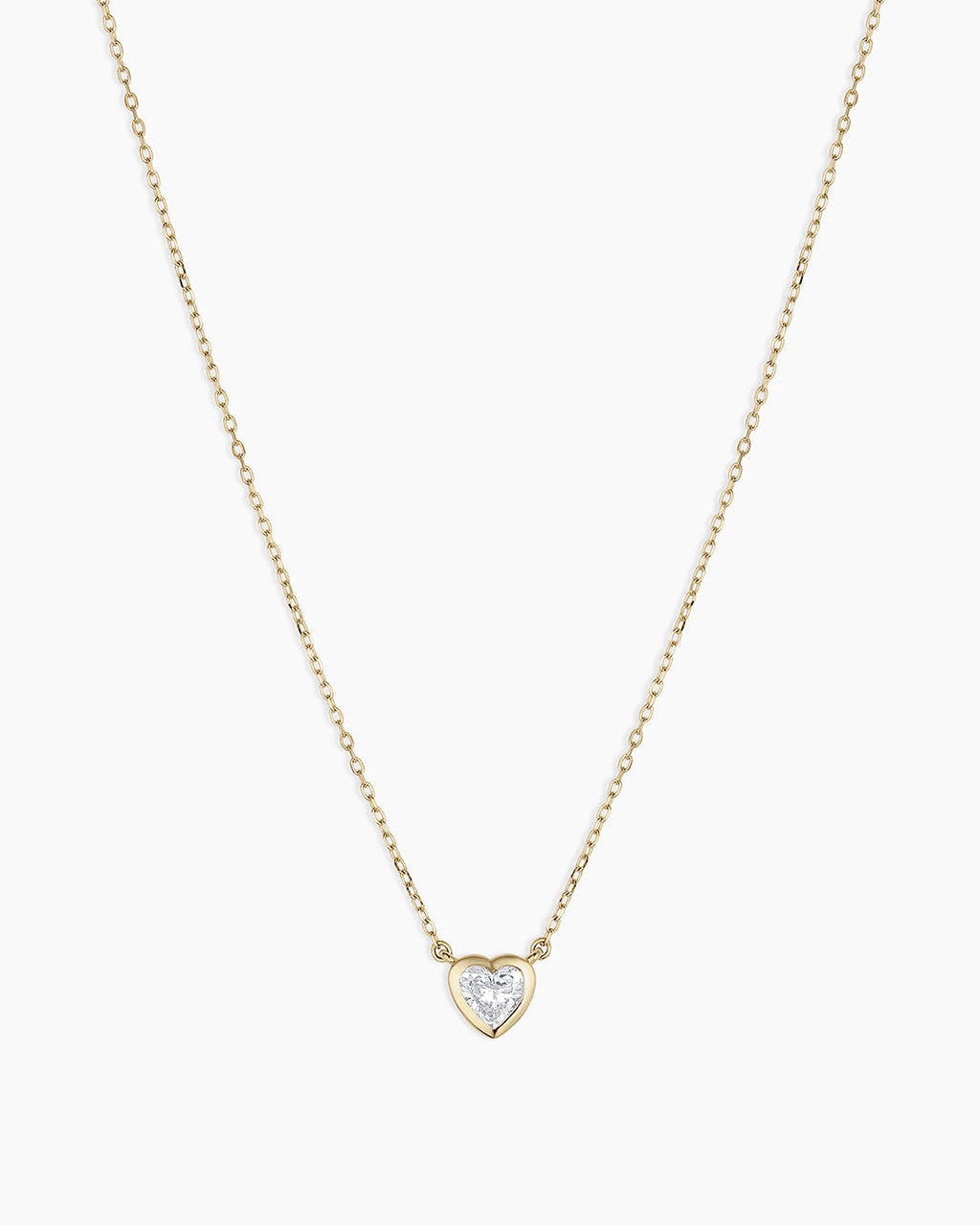 Lab Grown Diamond Heart Necklace || option::14K Solid Gold