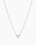 Lab Grown Diamond Heart Necklace || option::14K Solid Gold